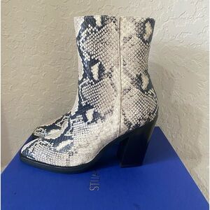 Stuart Weitzman snake skin Wynter booties